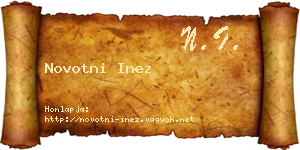 Novotni Inez névjegykártya